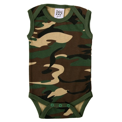 Body bambino neonato mimetico